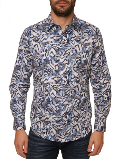 Robert Graham Santos Long Sleeve Button Up Shirt In Blue