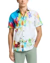 Robert Graham Sardinia Printed Short Sleeve Button Front Shirt In Multi