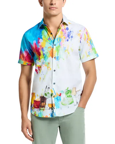 Robert Graham Sardinia Printed Short Sleeve Button Front Shirt In Multi