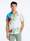 Robert Graham Sardinia Printed Short Sleeve Button Front Shirt In Multi