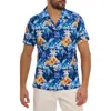 Robert Graham Sashiko Patchwork Print Regular Fit Button Down Camp Shirt In Blue Multi