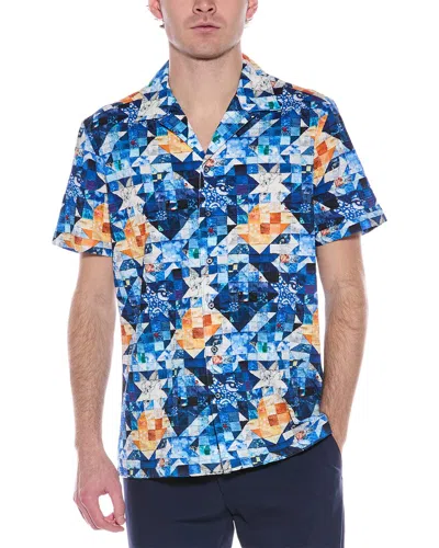 Robert Graham Sashiko Seersucker Classic Fit Shirt In Blue