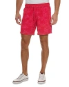 Robert Graham Sator Swim Trunks In Magenta