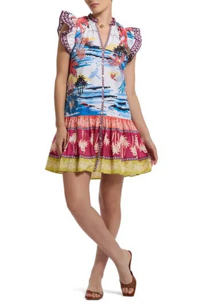 Robert Graham Savannah Cotton Minidress In White Multi