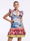 Robert Graham Savannah Short Sleeve Dress In Multi