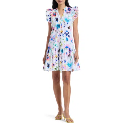 Robert Graham Savannah Watercolor Floral Cap Sleeve Shift Dress In Multi