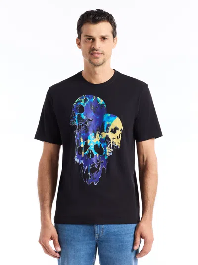 Robert Graham Scream Skull Short Sleeve T-shirt In Black