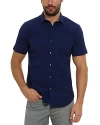 Robert Graham Men's Shark Bite Short-sleeve Shirt In Navy