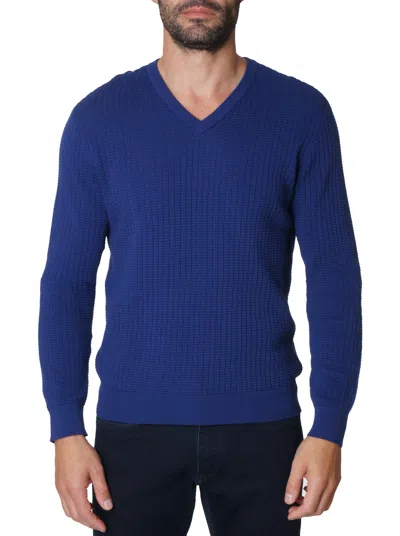 Robert Graham Selby Long Sleeve Knit Sweater In Navy
