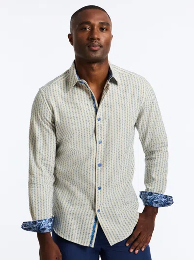 Robert Graham Senegal Long Sleeve Button Down Shirt In Cream