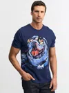 Robert Graham Shades Of Graham Bulldog Cotton Graphic T-shirt In Navy