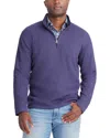 Robert Graham Shepton Quarter Zip Knit Pullover In Purple