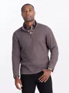 Robert Graham Shepton Quarter Zip Knit Pullover In Gray