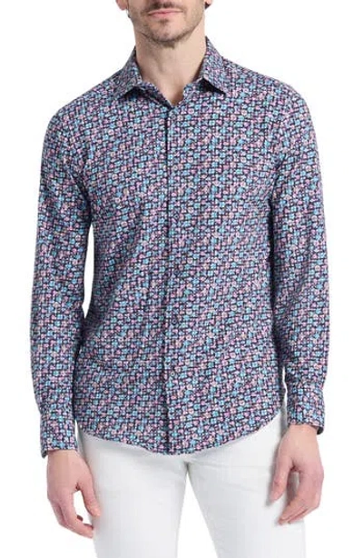 Robert Graham Shipton Stretch Cotton Button-up Shirt In Multi