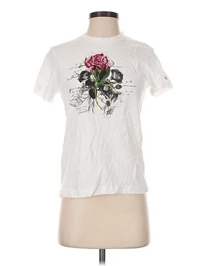 Pre-owned Robert Graham Short Sleeve T-shirt In White