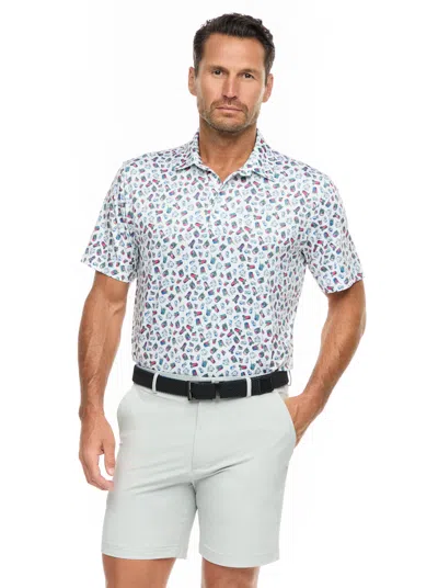 Robert Graham Shuffle N Shake Short Sleeve Knit Polo In Magenta