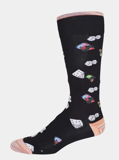 Robert Graham Shuffle N Shake Sock In Black