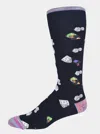 Robert Graham Shuffle N Shake Sock In Navy