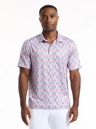Robert Graham Sip Society Short Sleeve Polo In Multi