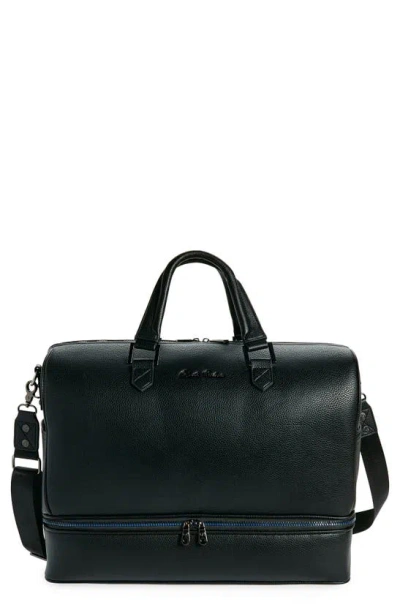 Robert Graham Sixer Zip Bottom Faux Leather Duffle Bag In Black
