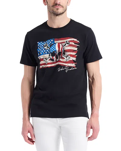 Robert Graham Skull Flag Short Sleeve Graphic Tee In Black