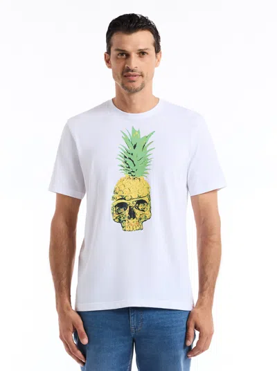 Robert Graham Skull Island Short Sleeve T-shirt In White