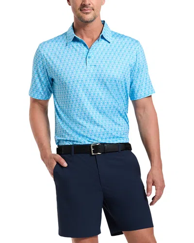 Robert Graham Skull Swing Knit Polo Shirt In Light Blue
