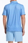 Robert Graham Skull Swing Performance Golf Polo In Cobalt