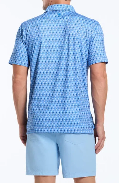 Robert Graham Skull Swing Performance Golf Polo In Cobalt