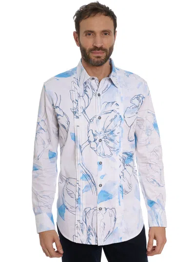 Robert Graham Sky Garden Long Sleeve Button Down Shirt In White