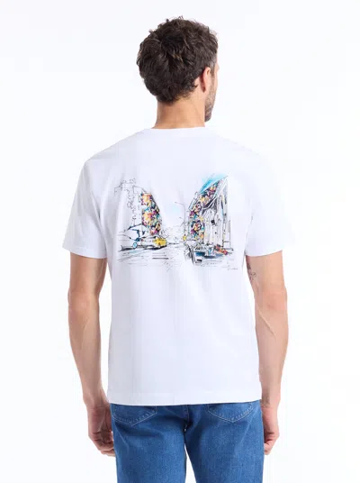 Robert Graham Skyline Cruise Short Sleeve T-shirt In White