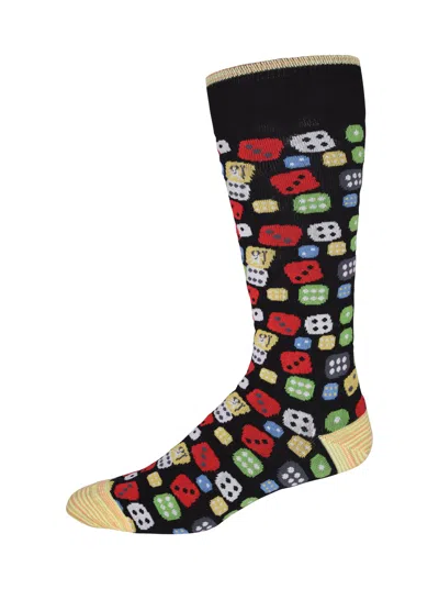 Robert Graham Snake Eyes Socks In Black
