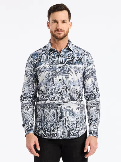 Robert Graham Socialites Long Sleeve Button Down Shirt In Gray