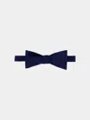 Robert Graham Solid Paisley Bow Tie In Navy