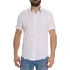 Robert Graham Highland Short Sleeve Button Down Shirt Big In White