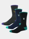 Robert Graham Solo Pups 3 Pack Socks In Multi