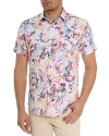 Robert Graham Abstract Print Stretch Cotton Short Sleeve Button-up Shirt In Multi