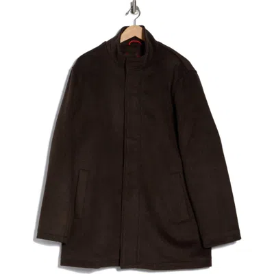 Robert Graham Stand Collar Coat In Brown