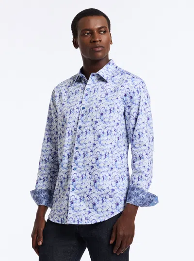 Robert Graham Stellan Long Sleeve Button Down Shirt In Blue