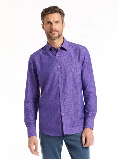 Robert Graham Stellman Long Sleeve Button Down Shirt In Purple