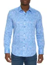 Robert Graham Men's Stelvio Cotton-stretch Sport Shirt In Light Blue