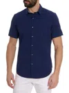 Robert Graham Stetson Short Sleeve Button Down Shirt In Navy