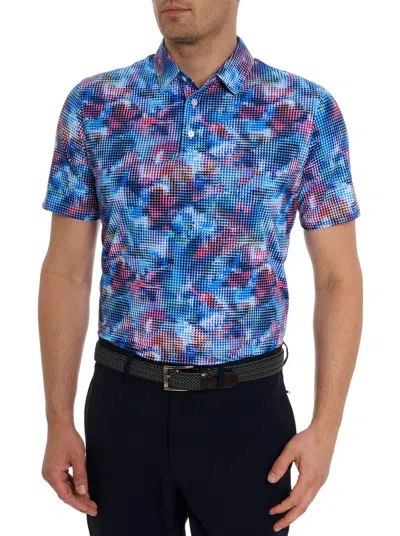 Robert Graham Storm Watch Polo In Neutral