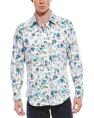 Robert Graham Sumter Classic Fit Woven Shirt In White