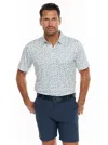 Robert Graham Sunset Sips Performance Stretch Printed Classic Fit Polo Shirt In White