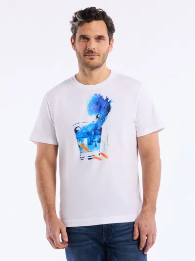 Robert Graham Surf N Sip Short Sleeve T-shirt In White