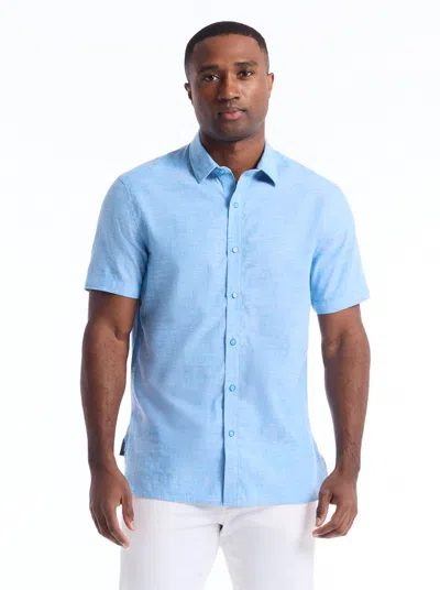 Robert Graham Sutton Short Sleeve Button Down Shirt In Blue