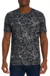 Robert Graham Swanson Cotton Graphic T-shirt In Black