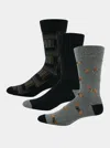 Robert Graham Sweater Dachshunds 3 Pack Socks In Multi