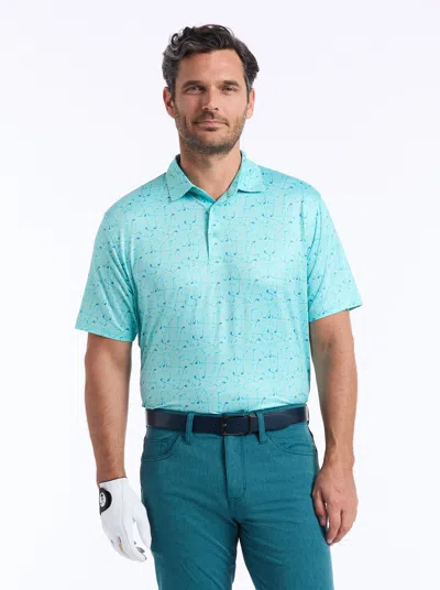 Robert Graham Swing Society Short Sleeve Polo In Blue